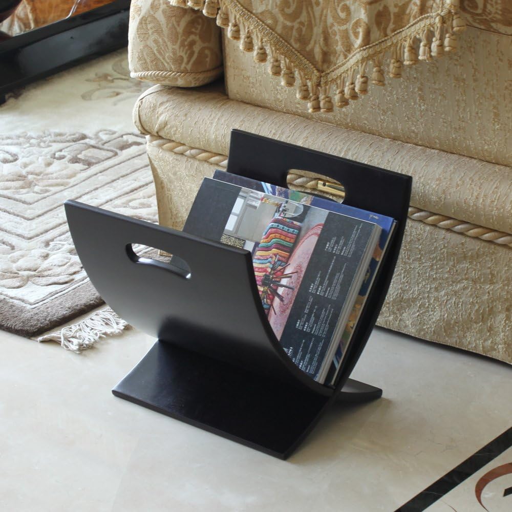 Oceanstar M1170 Contemporary Wooden Magazine Rack, Espresso