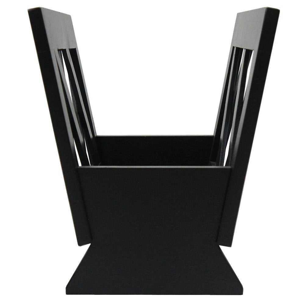 Oceanstar Contemporary Wood Magazine Rack, Black